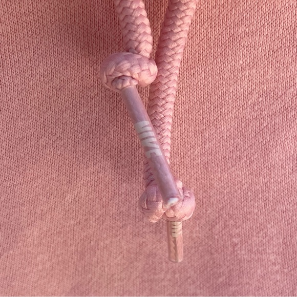 Vintage Nike Solo Black Swoosh Pink Pullover Hoodie Sweatshirt Large Lab Check - Picture 4 of 9